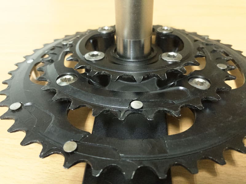 Chainrings Mounted on spider mounts