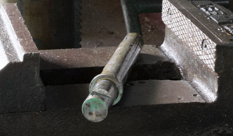 Cottered Bottom Bracket Spindle closeup