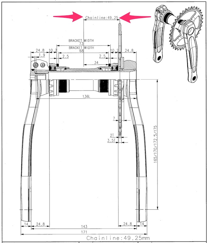 Direct Mount 49 25 Chain Line