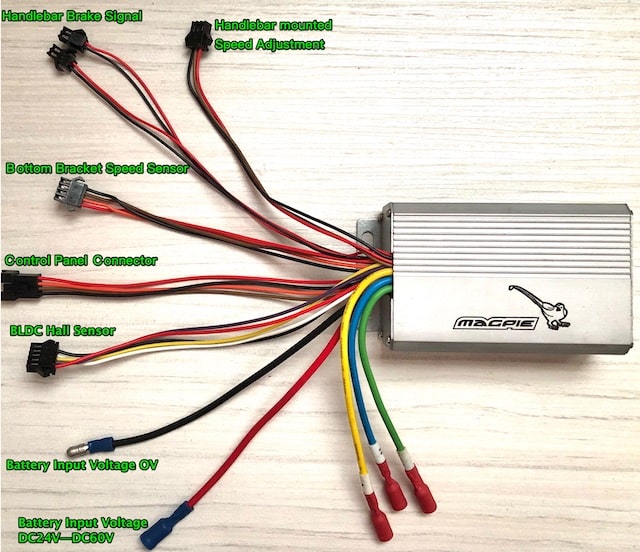 e-bike controller diagram and labels