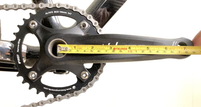 measuring mtb crank length