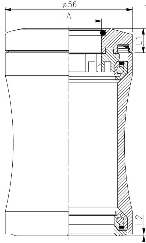 Non Tapered Head Tube diagram