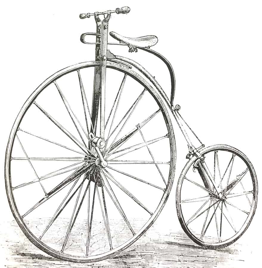 Ordinary Penny Farthing bike with flat bar